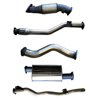 MANTA 3" STAINLESS STEEL TURBO BACK EXHAUST SYSTEM WITH CAT/MUFFLER FITS TOYOTA LANDCRUISER VDJ79R 4.5L V8 DUAL CAB 2012-2016 (SSMKTY0010)