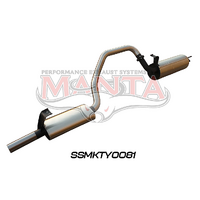 MANTA STAINLESS STEEL 2.5" ENGINE PIPE BACK EXHAUST SYSTEM FITS TOYOTA LANDCRUISER HZJ105R 4.2L 1HZ 1998-2007 (SSMKTY0081)