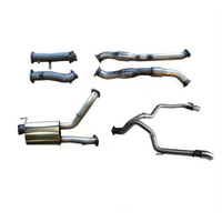 MANTA 3" TWIN STAINLESS STEEL TURBO BACK EXHAUST SYSTEM (L & R EXIT) WITH CATS/1 MUFFLER FITS TOYOTA LANDCRUISER VDJ200R 2015-2021 (SSMKTY0107)