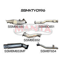 MANTA 4" STAINLESS STEEL TURBO BACK EXHAUST SYSTEM FITS TOYOTA LANDCRUISER VDJ79R 4.5L V8 DUAL CAB 2012-2016 - CAT/MUFFLER (SSMKTY0196)