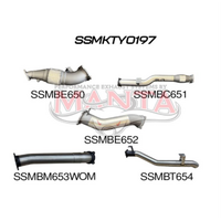 MANTA 4" STAINLESS STEEL TURBO BACK EXHAUST SYSTEM FITS TOYOTA LANDCRUISER VDJ79R 4.5L V8 DUAL CAB 2012-2016 - CAT/PIPE ONLY (SSMKTY0197)