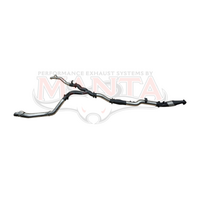 MANTA TWIN 4" STAINLESS STEEL TURBO BACK EXHAUST SYSTEM FITS TOYOTA LANDCRUISER VDJ79R 4.5L V8 2016-2025 - CAT/PIPE ONLY (SSMKTY0222)