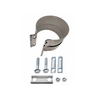 6" 152MM STAINLESS STEEL LAP BAND STYLE CLAMP (FLEX TO TUBE)