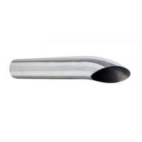 DROOPY STAINLESS STEEL EXHAUST TIP - 2" INLET - 2 1/8" OUTLET (12" LONG)