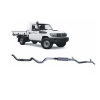 REDBACK 3" 409 STAINLESS STEEL TURBO BACK EXHAUST SYSTEM WITH CAT/MUFFLER FITS TOYOTA LANDCRUISER VDJ79R 2007-2016 SINGLE CAB (TLX40200-CM)