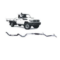 REDBACK 3" 409 STAINLESS STEEL TURBO BACK EXHAUST SYSTEM WITH CAT/RESONATOR FITS TOYOTA LANDCRUISER VDJ79R 2007-2016 SINGLE CAB (TLX40200-CR)