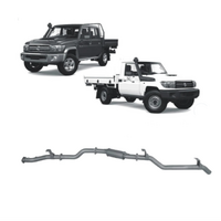 REDBACK 3" 409 STAINLESS STEEL DPF BACK EXHAUST SYSTEM WITH RESONATOR FITS TOYOTA LANDCRUISER VDJ79R 2016-ON