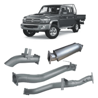 REDBACK 4" 409 STAINLESS STEEL DPF BACK EXHAUST SYSTEM WITH RESONATOR FITS TOYOTA LANDCRUISER VDJ79R 2016-ON