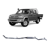 REDBACK 3" 409 STAINLESS STEEL NO CAT/MUFFLER EXHAUST SYSTEM FITS TOYOTA LANDCRUISER VDJ79R 2007-2016 DUAL CAB