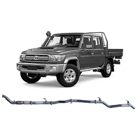 REDBACK 3" 409 STAINLESS STEEL NO CAT/PIPE ONLY EXHAUST SYSTEM FITS TOYOTA LANDCRUISER VDJ79R 2007-2016 DUAL CAB