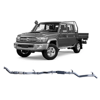 REDBACK 3" 409 STAINLESS STEEL NO CAT/RESONATOR EXHAUST SYSTEM FITS TOYOTA LANDCRUISER VDJ79R 2007-2016 DUAL CAB