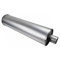 GLASS PACKED BAFFLED TRUCK MUFFLER 6" ROUND X 24" LONG X 2.5" IN/OUT (TR624250GPB)