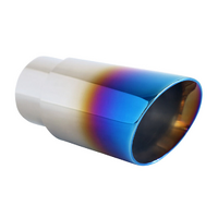 ANGLE CUT INNER CONE BLUE FLAME EXHAUST TIP - 2.5" INLET - 3" OUTLET (6.5" LONG)
