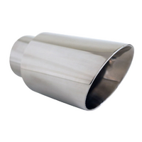 ANGLE CUT INNER CONE STAINLESS STEEL EXHAUST TIP - 2.5" INLET - 3.5" OUTLET (6.5" LONG)