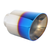 ANGLE CUT INNER CONE BLUE FLAME EXHAUST TIP - 2.5" INLET - 3.5" OUTLET (6.5" LONG)