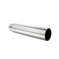 STRAIGHT CUT STAINLESS STEEL EXHAUST TIP - 2" INLET - 2.5" OUTLET (12" LONG)