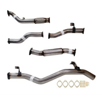 PERFORM-EX 3" STAINLESS STEEL NO CAT/HOTDOG TURBO BACK EXHAUST SYSTEM FITS TOYOTA LANDCRUISER VDJ79R 2012-2016 DUAL CAB