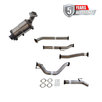 PERFORM-EX 3" STAINLESS STEEL TURBO BACK EXHAUST SYSTEM WITH DPF DUMMY FITS TOYOTA HILUX GUN126R 2.8L 4CYL 2015-ON - PIPE ONLY