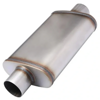 PERFORM-EX 9" X 4" OVAL 14" LONG 2" C/C 409 SS MEGA FLOW UNIVERSAL MUFFLER