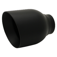 ANGLE CUT INNER CONE MATTE BLACK EXHAUST TIP - 3" INLET - 4" OUTLET (5" LONG)