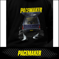 BLACK PACEMAKER HOODIE FEATURING 1977 HOLDEN HX SANDMAN IN ROYAL PLUM