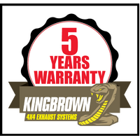 KING BROWN ENGINE PIPE BACK 2.5" EXHAUST KIT FITS TOYOTA LANDCRUISER FZJ80R 4.5L 1FZ 6CYL PETROL 11/1992-2/1998 (KB12015-XXMR)