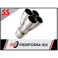 PERFORM-EX 1.75" ID IN TO 3" OD OUTLET 304 STAINLESS MERGE COLLECTOR (4 INTO 1)