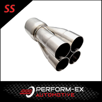 PERFORM-EX 2.25" ID IN TO 3.5" OD OUTLET 304 STAINLESS MERGE COLLECTOR (4 INTO 1)