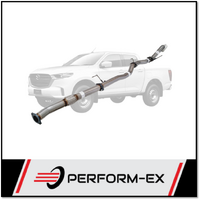 PERFORM-EX 3" STAINLESS STEEL DPF BACK PIPE ONLY EXHAUST SYSTEM FITS MAZDA BT-50 RG 3.0L 4CYL 7/2020-ON