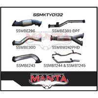 MANTA TWIN 3" STAINLESS STEEL TURBO BACK EXHAUST SYSTEM FITS TOYOTA LANDCRUISER VDJ79R 4.5L V8 2016-2025 (SSMKTY0132)