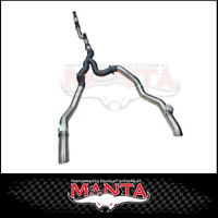MANTA TWIN 4" STAINLESS STEEL TURBO BACK EXHAUST SYSTEM FITS TOYOTA LANDCRUISER VDJ79R 4.5L V8 2016-2025 - NO CAT/PIPE ONLY (SSMKTY0224)