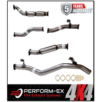 PERFORM-EX 3" TURBO BACK EXHAUST WITH CAT/HOTDOG FITS TOYOTA LANDCRUISER VDJ79R 2012-2016 DUAL CAB (TY214-HCSS)