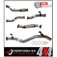 PERFORM-EX 3" STAINLESS STEEL NO CAT/HOTDOG TURBO BACK EXHAUST SYSTEM FITS TOYOTA LANDCRUISER VDJ79R 2012-2016 DUAL CAB (TY214-HOSS)