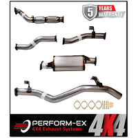 PERFORM-EX 3" STAINLESS STEEL CAT/MUFFLER TURBO BACK EXHAUST SYSTEM FITS TOYOTA LANDCRUISER VDJ79R 2012-2016 DUAL CAB (TY214-MCSS)