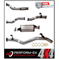 PERFORM-EX 3" STAINLESS STEEL NO CAT/MUFFLER TURBO BACK EXHAUST SYSTEM FITS TOYOTA LANDCRUISER VDJ79R 2012-2016 DUAL CAB (TY214-MOSS)
