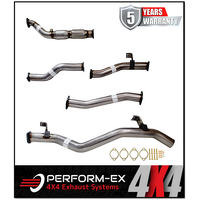PERFORM-EX 3" STAINLESS STEEL CAT/PIPE ONLY TURBO BACK EXHAUST SYSTEM FITS TOYOTA LANDCRUISER VDJ79R 2012-2016 DUAL CAB (TY214-PCSS)
