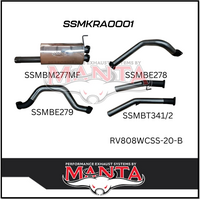 MANTA 3" STAINLESS STEEL CAT BACK EXHAUST FITS RAM 1500 DS 5.7L V8 1/2017-ON