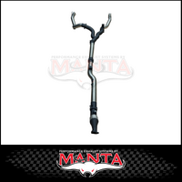 MANTA TWIN 4" STAINLESS STEEL TURBO BACK EXHAUST SYSTEM FITS TOYOTA LANDCRUISER VDJ79R 4.5L V8 2016-2025 - NO CAT/PIPE ONLY (SSMKTY0224)