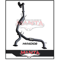 MANTA 3" CAT BACK EXHAUST SYSTEM FITS NISSAN PATROL Y62 5.6L V8 2012-ON - LARGE MUFFLER (MKNI0074)