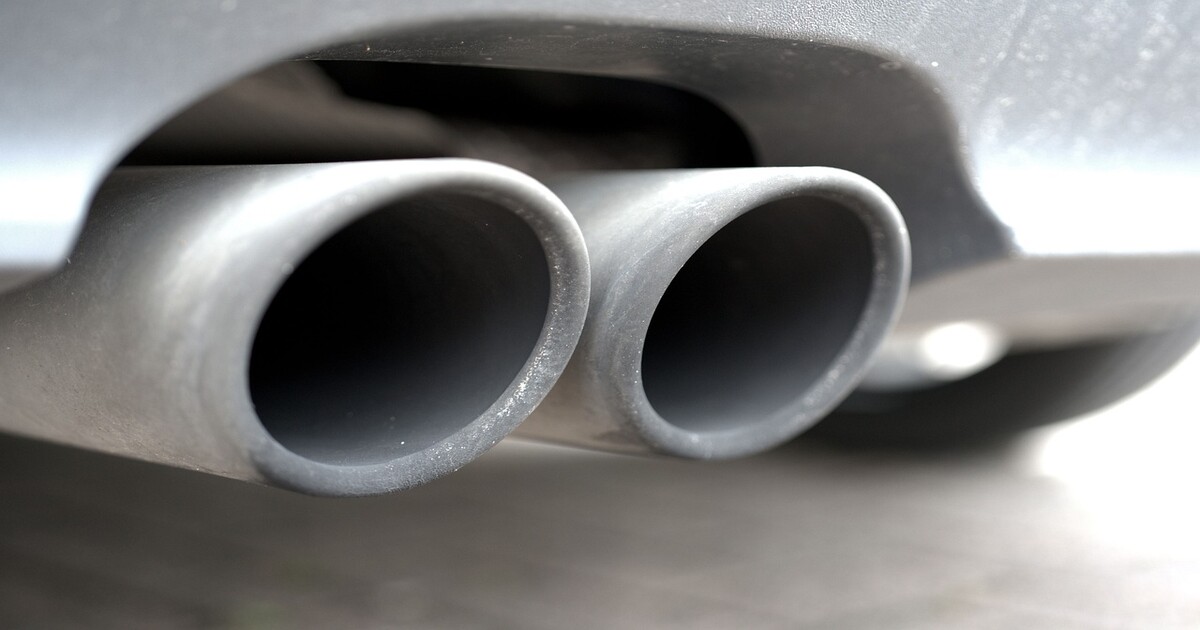 A double exhaust on a diesel car.