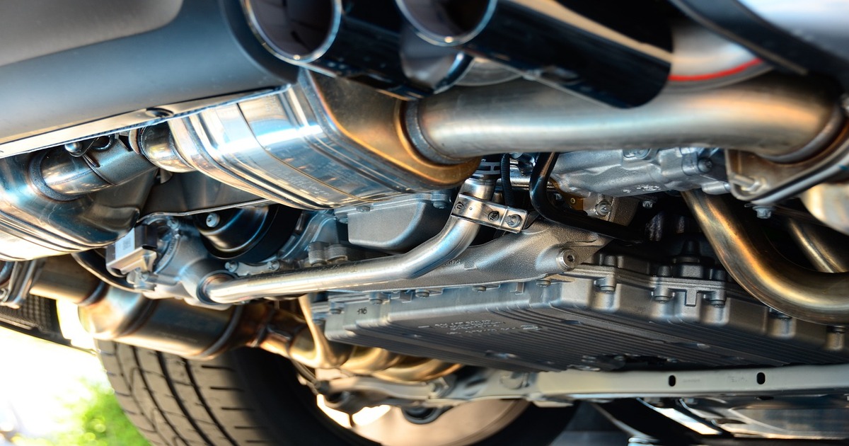 An image of one of the more common types of exhausts on a Porsche.