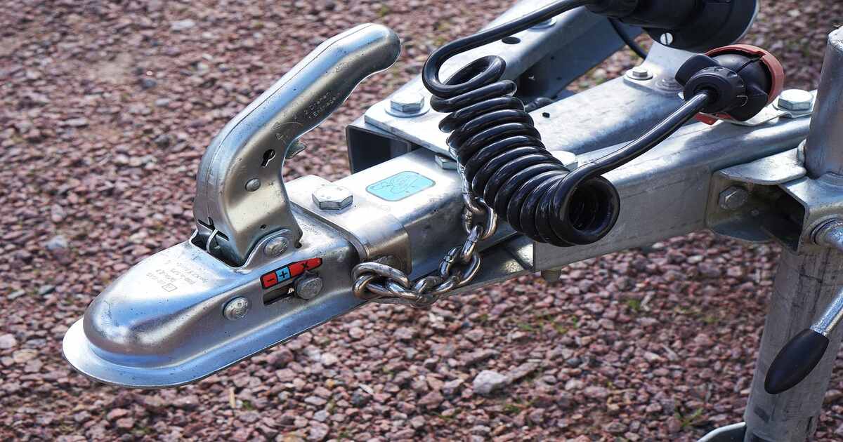 A DIY-installed towbar on a car.