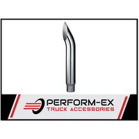 CHROME EXHAUST STACK CURVED REDUCING 7" OD > 5" OD X 44" (1220MM) LONG WITH PLAIN INLET