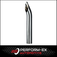 CHROME EXHAUST STACK CURVED 6" OD WITH PLAIN INLET
