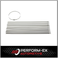 EXHAUST LAGGING STAINLESS STEEL CABLE TIES 350MM X 8MM (10 PACK)