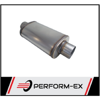 9" X 5" OVAL 14" LONG 3.5" C/C MEGA POWER 409 STAINLESS STEEL UNIVERSAL MUFFLER (D926-409)