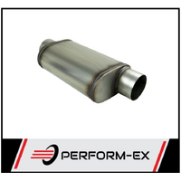 9" X 5" OVAL 14" LONG 3.5" O/C MEGA POWER 409 STAINLESS STEEL UNIVERSAL MUFFLER (D927-409)