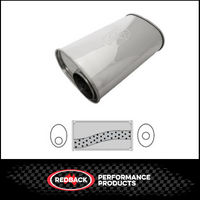 9" X 5" OVAL 14" LONG 3.5" O/C MEGA POWER 304 STAINLESS STEEL UNIVERSAL MUFFLER (D927MN-304)