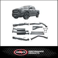 REDBACK TWIN 3" STAINLESS CAT BACK EXHAUST WITH RESONATOR FITS RAM 1500 DS 5.7L 2017-ON