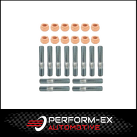 M8 X 1.25 EXHAUST MANIFOLD EXTRACTORS STUD & COPPER NUT KIT (47MM LONG)